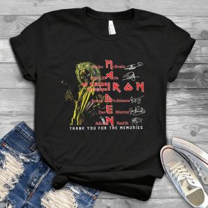 Iron Maiden 45 Years 1975-2020 Thank You For The Memories - Iron Maiden Legendary Nicko Mcbrain Steve Haris Dave Murray Signatures Handmade Shirt