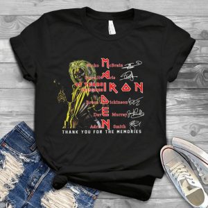 Iron Maiden Memories Member Signatures Thank You For The Memories Handmade Shirt