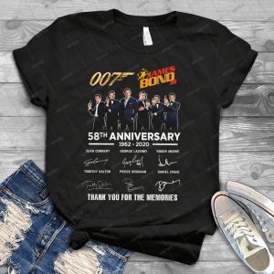 James Bond 007 Happy 58th Anniversary Thank You For The Memories Signature Handmade Shirt_11