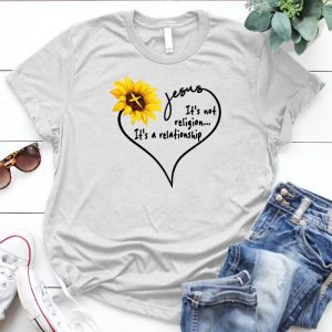 Jesus It's Not Religion Sunflower Graphic Flower, Jesus, Funny Graphic