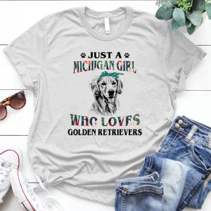 Just A Michigan Girl Who Loves Golden Retrievers Golden Retriever Gifts Lady Boss Quote, Realtor Quote, Realtor Motivational Quote, , Retriever Dog
