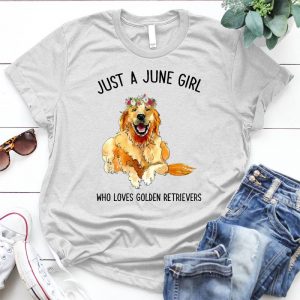 Just June Girl Who Loves Golden Retrievers Gift For Her Birthday Girl,golden Retriever Gift,dog Lover Gift, Birthday Card