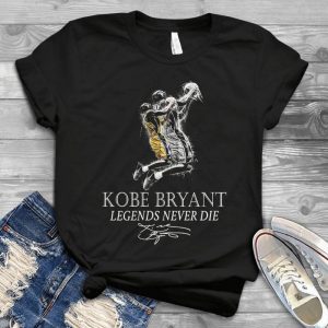 Kobbe Bryyant Art Legends Never Die Signatures Tee - N.b.b.a Kobbe Bryaynt Signed Jersey Handmade Shirt