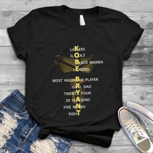 Kobbe Bryyant Lakkers Goat Legends Mvp Girl Dad - Black Mammba Kobbe Handmade Shirt