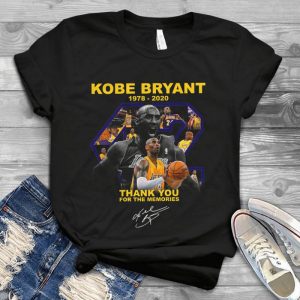 La Lakeers 24 Kobbe Bryyant 42 Thank You For The Memories Signatures Tee- Mens Kobbe Bryyant Jersey Rip 1978 2020 Handmade Shirt