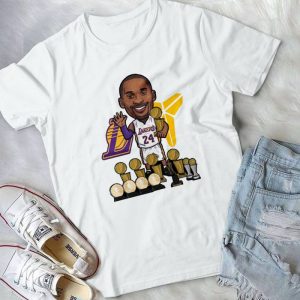 La Lakers 24 Basketball Kobbe Bryaant 24 With N.b.b.a Cups Tee - Boys Girls Kobbe Bryyant Jersey Handmade Shirt