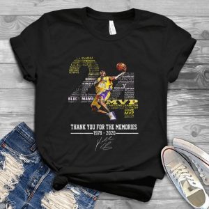 Laakers 24 Black Mammba Kobbe Bryyant Mvp Tee - Thank You For The Memories 1978 2020 Kobbe Bryyant Signatures Handmade Shirt