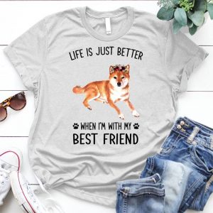 Life With My Best Friend Best Personalized Gift For Dog Lovers Life Is Better, Dog Is Best Friend, Dog Lovers Saying
