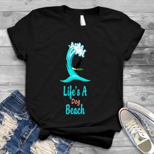 Life's A Dog Beach Dog Lover Funny Graphic Personalized D Quote Cute Dog, Small Pet, Small Puppy, Dog Pocket