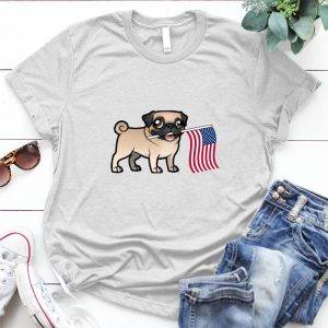 Little Pug And American Flag Pug Image Cute Pug, Nice Dog, Little Dog