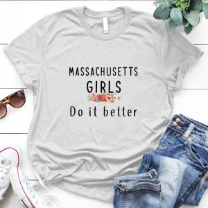 Massachusetts Girls Do It Better Floral I'm From Massachusetts State Massachusetts Floral Print, Home State , Massachusetts Gift, Massachusetts Native