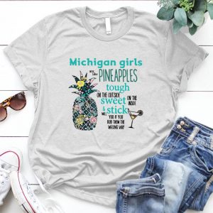 Michigan Girls Are The Pineapples Gift For Her Michigan Floral Print, Home State , Michigan Gift, Michigan Native