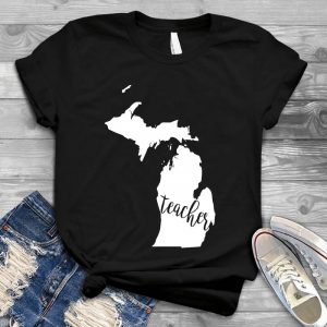 Michigan Teacher Michigan Teacher Day Gift Michigan Floral Print, Home State , Michigan Gift, Michigan Native