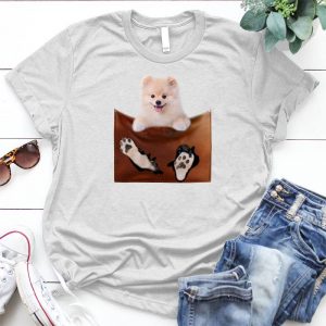 Mini Pomeranian Puppy In Pocket Gifts For Dog Moms And Dads Pomeranian Lover Valentines Gift, Pomeranian Owner Shirt, Dog Mom, Mothers Day Gift Funny Dog