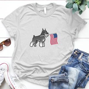 Miniature Schnauzer And America Flag Gift For Dog Mom I Love My Schnauzer Dog Owner , Schnauzer Design, Schnauzer Dog Gift, Miniature Schnauzer, Mini Schnauzer Dog