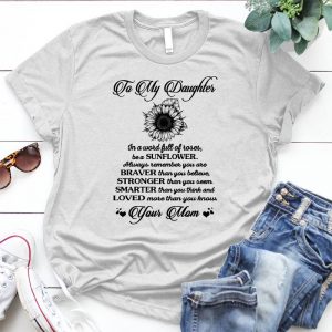 Mother And Daughter Best Personalized D Gift For Daughter Mom Quote, Inspring, Brave, Strong, Smart, Loved