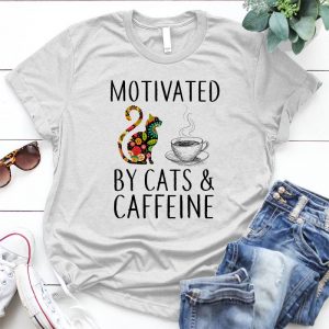 Motivated By Cat And Caffeine Cat Lover Coffee