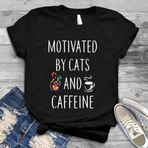 Motivated By Cat And Caffeine Cat Lover Coffee, Pet, Animal, Cat Lover, Kitten