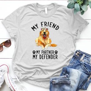My Friend My Partner Golden Retriever Dog Lover Gifts, Pet Owner Rescue Gift Golden Retrievers Dog Owner Gift, Dog Lover Gift