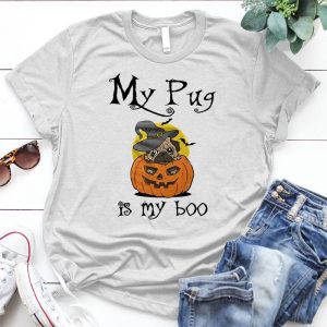 My Pug Is My Boo Halloween Style Funny Quote Baby Boo, Ghost, Mama Is My Boo, Halloween Family, Funny Halloween, Funny Quote