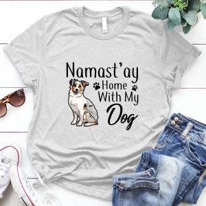 Namast'ay Home With My Bulldog Best Personalized Gift For Animal Namast'ay Image, Dog Saying, Cute Dog Image, Home With My Dog