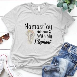 Namast'ay Home With My Elephant Elephant Lover Gift Elephant Gifts For Women, Elephant Coffee, Personalized Elephant Lover Gift
