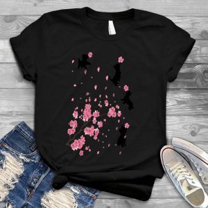 Puppy Yorkies And Sakura Flower Dog Lover Pet, Dog Love, Animal, Puppy, Dog Meme, Funny Dog, Cute Dog, Personalized Quote