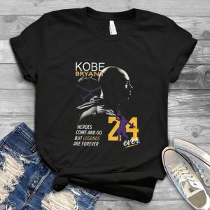 R.i.p Kobbe Bryaant 24 Heroes Come And Go But Legends Are Forever Signatures Tee- Famous Basketball Player Kobbe Bryaant Quotes Handmade Shirt