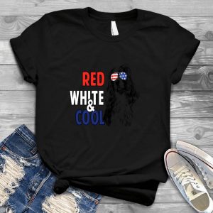Red White & Cool American Flag Cavalie Dog Lover Pet, Animal, Puppy, Dog Meme, Funny Dog, Cute Dog, Personalized Quote, Cartoon Dog Graphic