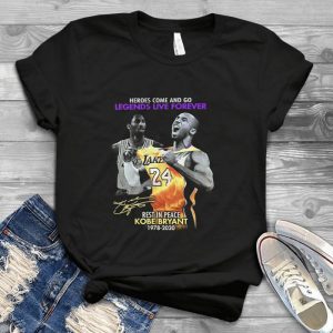 Rest In Peace Kobbe Bryaant 2020 Signature - Heroes Come And Go But Legends Never End Handmade Shirt