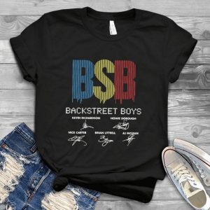 Retro Bsb Backstreet Boys Members Signatures Tee - Backstreet Boys Dna World Tour 2020 Kevin Richardson Handmade Shirt