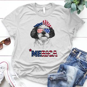 Shih Tzu Face Best Personalized Gift For Shih Tzu Shih Tzu And America, Cool Shih Tzu, Shih Tzu Wears Glasses