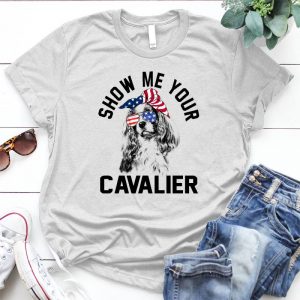 Show Me Your Cavalie American Flag Dog Lover Pet, Animal, Puppy, Dog Meme, Funny Dog, Cute Dog, Personalized Quote, Cartoon Dog Graphic
