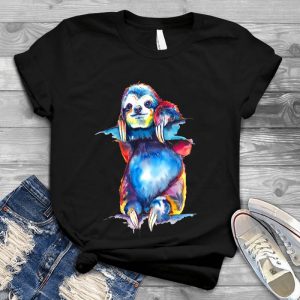 Sloth Painting Sloth Watercolor Colorful Sloth Image Colorful Sloth, Cute Sloth, Happy Sloth Art, Sloth Watercolor