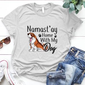 Stay At Home With Pet Best Personalized D Gift For Dog Lovers Cute Dog, Namastay, Home With Dog