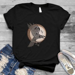 T-Shirt For Ravens Knotwork Viking Raven Runes - Handmade Shirt