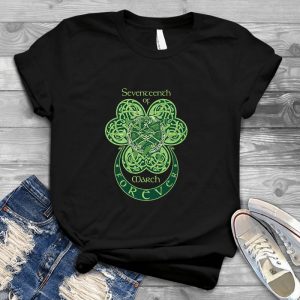 T-Shirt For Seventeenth Of March Forever Clover Knot Art - Handmade Shirt
