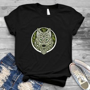 T-Shirt For Wolf Ravens Knotwork Yggdrasil Viking - Handmade Shirt