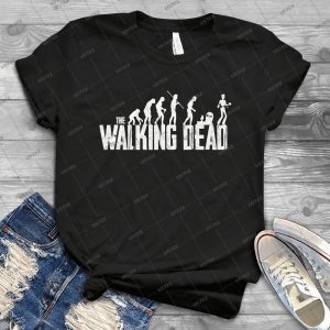 The Evolution Walking Dead Funny Tee – The Walking Dead Cute Human Evolution Handmade Shirt_15