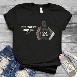 The Legends End Black Mamba Kobbe Bryant 24 Signatures Handmade Shirt