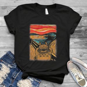 The Scream Totoro Vintage Oil Paint Tee - My Neighbor Totoro Scream Ghibbli Studio Japanese Anime Handmade Shirt
