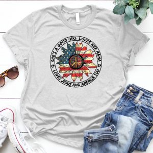 The Usa Sunflower And Peace Sunflower Sunflower , Floral , Indie , Garden , Womenfall , Sunflower T , Sunflower S, Flower , America The Us Flag, Usa Flag