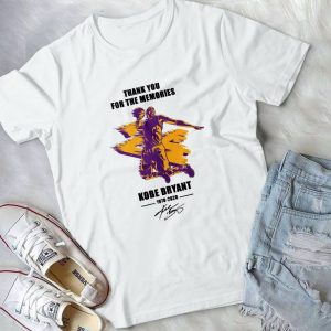 Vintage Kobbe Bryyant 24 Thank You For The Memories Signatures Shirt - Los Angeles Basketball Kobbe Bryyant 24 Jersey Handmade Shirt