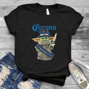 Yoda Baby  Shirt May The Coroona Extrra Be With You– Funny Yoda Baby Corrona Beer Gift For Men Women Kids  Handmade Shirt