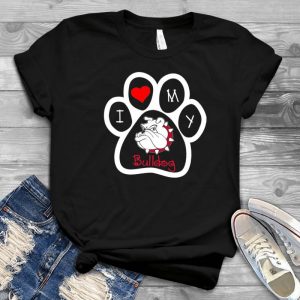 ZENJEFF - I Love My Bulldog - Dog Lover T-shirts For Women For Men Kids Boys Girls - Dog Mom Dog Dad Shirts - Dog 80s Shirt - Dog Costume