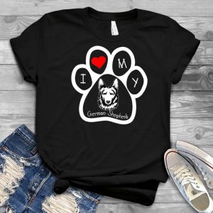 ZENJEFF - I Love My German Shepherd - Dog Lover T-shirts For Women For Men Kids Boys Girls - Dog Mom Dog Dad Shirts - Dog 80s Shirt - Dog Costume
