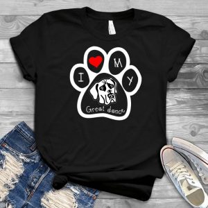 ZENJEFF - I Love My Great Dance - Dog Lover T-shirts For Women For Men Kids Boys Girls - Dog Mom Dog Dad Shirts - Dog 80s Shirt - Dog Costume