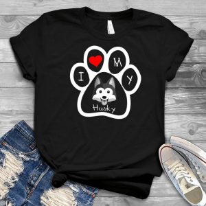 ZENJEFF - I Love My Husky - Dog Lover T-shirts For Women For Men Kids Boys Girls - Dog Mom Dog Dad Shirts - Dog 80s Shirt - Dog Costume