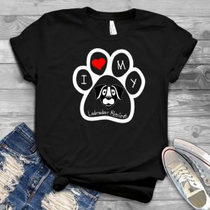 ZENJEFF - I Love My Labrador Retriever - Dog Lover T-shirts For Women For Men Kids Boys Girls - Dog Mom Dog Dad Shirts - Dog 80s Shirt - Dog Costume