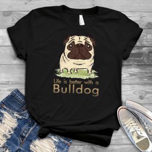 ZENJEFF - Life Is Better With A Bulldog - Dog Lover T-shirts For Women For Men Kids Boys Girls - Dog Mom Dog Dad Shirts - Dog 80s Shirt - Dog Costume